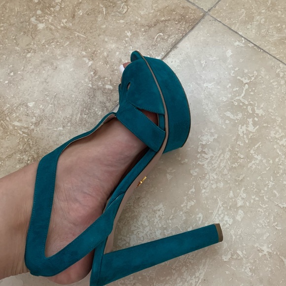 Prada Hexagon Arabesque Platform Sandal Size 40 - Picture 5 of 6